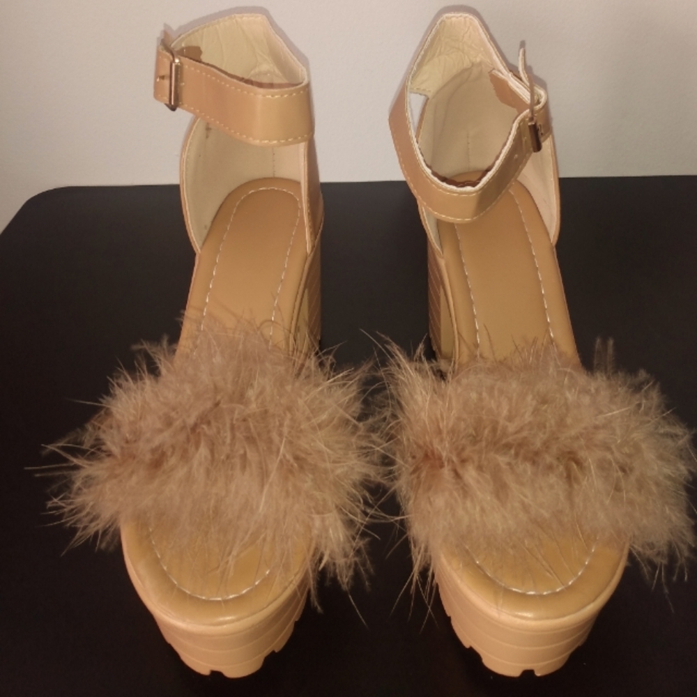 Beige Footwear with Size Marking Import.